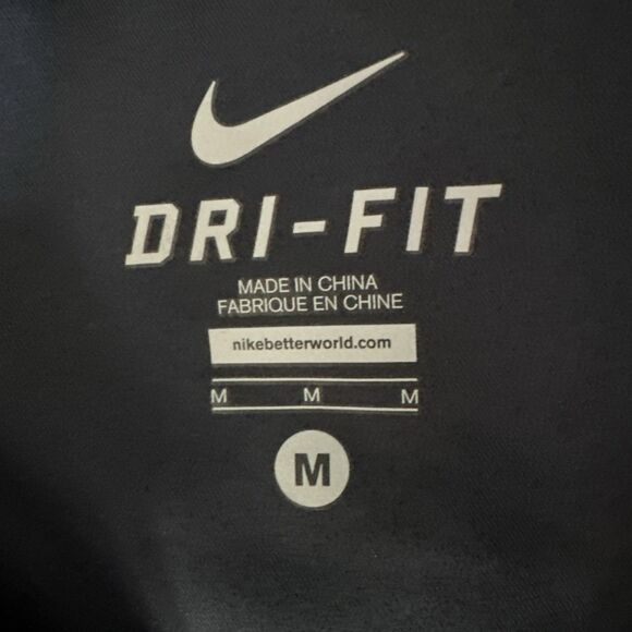 Nike Black And White Warm-up Jacket Size Medium Dri Fit - Picture 3 of 4